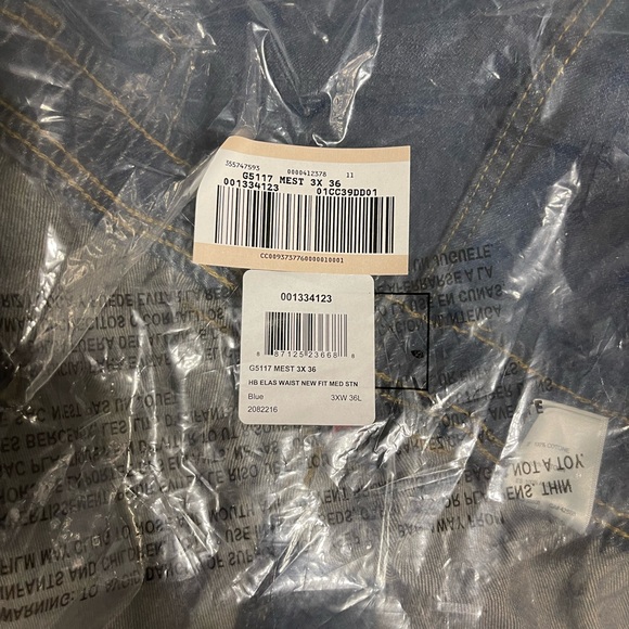 Men’s Harbor Bay Loose Fit Elastic Waist Denim Jeans 3x 36 - Picture 4 of 9